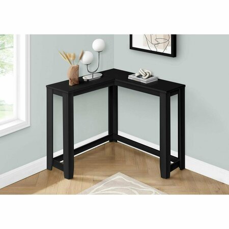 DAPHNES DINNETTE 36 in. Black Corner Console Accent Table DA3072188